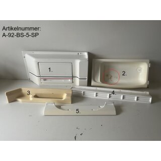 Adria Badset 5-teilig beige für Bad/Nasszelle Wohnwagen/Wohnmobil gebraucht Sonderpreis aus Adria Forma 408 BJ 92