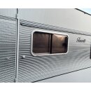 Original LMC Wohnwagen/Wohnkabine/Wohnmobil Schiebefenster ca 83 x 42 bzw 77 x 37 gebr. (ohne Innenrahmen) Schiebescheibe Ausschnitt 77x37 Polyplastic Roxite PMMA 43R-001745 0306 (zB LMC 530K BJ 2006)