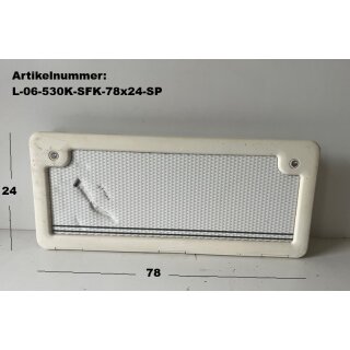 LMC Wohnwagen Staufachklappe ca 78 x 34 (für Ausschnitt 74,5 x 29,5) ohne Schlüssel gebr (zB LMC Favorit 530 K BJ06) (Stauraumklappe, Serviceklappe) Sonderpreis