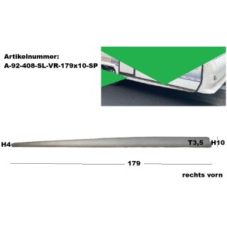 Adria Seitenblende / Seitenleiste vorn rechts (Beifahrerseite) gebr. Sonderpreis (zB für Adria Forma 408 BJ 92) ca 179 x 10cm - Bugfrontdeckel / Bugklappe / Gasklappe / Flaschenkastendeckel / Flaschenkastenabdeckung
