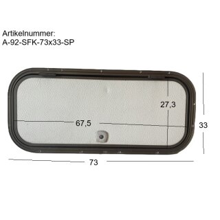 Adria Wohnwagen Staufachklappe ca 73 x 33 ohne Schlüssel gebr (zB Forma 408 BJ92) (Stauraumklappe, Serviceklappe) Sonderpreis