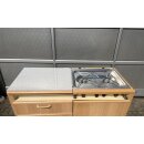 Küchenblock: Kühlschrank RM212 mit 2-fl-Cramer Kocheinheit, Spülbecken gebraucht aus Adria Forma 410TD BJ 91 Sonderpreis