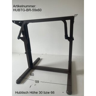 Hubtischgestell gebraucht braun ca B59 x H30/66 x T60