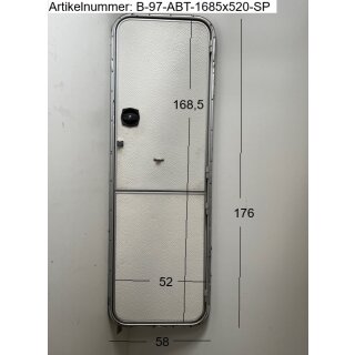 Bürstner Wohnwagen Aufbautür ca 176 x 58 bzw 168,5 x 52 ohne Schlüssel mit Rahmen gebr.  (zB Bürstner Amara G865 Typ 5361 BJ 97) Sonderpreis