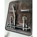 Cramer Wohnmobil-Kochfeld 3-flammig gebraucht 50mba gebraucht (Emaille) ca 40 x 50 mit Typenschild CE-1129 - Sonderpreis (Rost unten) - mit Glasabdeckung/Glasplatte