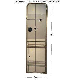 Tabbert Wohnwagentür / Aufbautür ca 187 x 56 bzw 181 x 50 gebraucht mit Rahmen ohne Schlüssel (zB 540 BJ 1994) Sonderpreis (MiniBeule unteres Türblatt und oben rechts Halter-Löcher)
