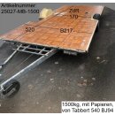 Plattformanhänger 1500kg ca 520 x 217 mit Brief, ZdR...