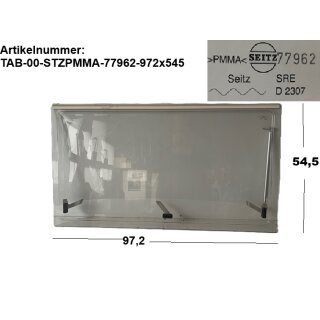 Tabbert Wohnwagenfenster Seitz PMMA SRE D2307 Nr. 77962 ca 97,2 x 54,5 gebraucht zB. Tabbert Comtesse 560 BJ 2000