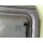 Hobby Wohnwagenfenster Parapress gebraucht ca 134 x 58 bzw 124,2 x 47,3  (PPGY-RX D2167) mit Hobby-Logo unten rechts, Rand hellgrau (aus Hobby 440 BJ 97) Sonderpreis (Ecke oben rechts)