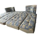 Polstergruppe U-Form 220 x 157 / Liegefläche ca 230 x 157 (10tlg) Wohnwagen / Wohnmobil (aus Bürstner Amara G865 Typ 5361 BJ 1997 ) gebr. , blau/gelb, Sonderpreis