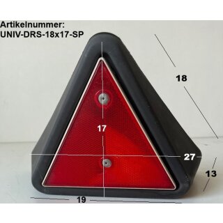 Dreiecksrückstrahler dunkelgrau für Wohnwagen gebr. ca 18 x H17 (universal)