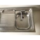 Cramer Kochfeld 50mba 3-flammig (links) mit Spülbecken gebr. ca 105 x 47 cm (zB Hobby 510) 50 mBar OHNE Typenschild Sonderpreis