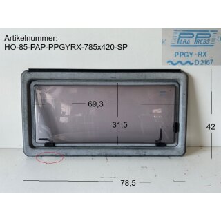 Hobby Wohnwagenfenster Parapress gebraucht ca 78,5 x 42  bzw 69,3 x  31,5 (zB Hobby 520 BJ 85) PPGY-RX  D2167 Küchenfenster Sonderpreis