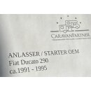 Original Fiat Ducato 290 Anlasser / Starter ca BJ 90-94 (2,5L D BJ93) gebr. Wohnmobil
