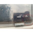 Hobby Wohnwagenfenster Parapress gebraucht ca 93 x 58 PPGY-RX D2167 aus Hobby 650/710 (1999/2000) Sonderpreis BUGFENSTER (Risse/Microrisse) - unten Rechts Hobby-Logo