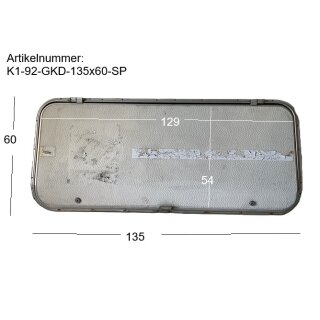 Knaus Südwind Wohnwagen Gaskastendeckel  gebr ca 135 x 60 bzw 129 x 54 ohne Schlüssel, Sonderpreis (aus Südwind 500 M BJ 92) - Bugfrontdeckel / Bugklappe / Gasklappe / Flaschenkastendeckel / Flaschenkastenabdeckung