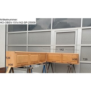 Hobby Oberschrank in L-Form ca 151 x 142 cm gebraucht (zB Hobby 440 BJ 1997, vorn quer und links) Sonderpreis