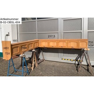 Bürstner Oberschränke L-Form ca 217,5 x 160 gebraucht (zB Bürstner H 060 BJ 2002, Oberschränke links vorn)