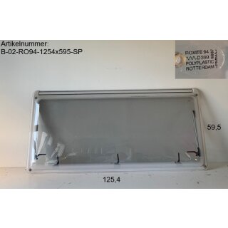 Bürstner Wohnwagenfenster ca 125,4 x 59,5 (Roxite 94 D399) gebr, zB H060 BJ 2002  - Sonderpreis (Harz/Kleber)