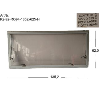 Knaus Wohnwagenfenster ca 135,2 x 62,5 cm gebraucht Roxite 94 D399 (zB Südwind 500 Heckfenster)