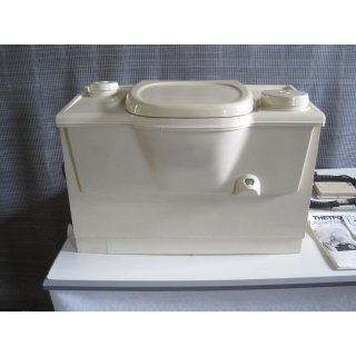 Thetford C2 creme, gebraucht, RECHTS WC Toilette für Wohnwagen / Wohnmobil