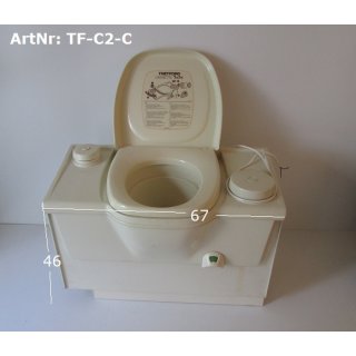 Thetford C2 creme, gebraucht, RECHTS WC Toilette f&uuml;r Wohnwagen / Wohnmobil