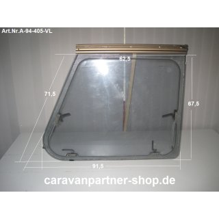 Adria Wohnwagenfenster gebr. trapezförmig ca L 62,5 bzw 91,5 x H 67,5 (zB 405 Bj 94)