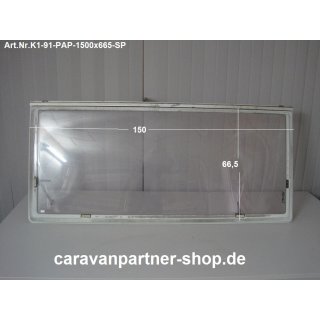 Knaus Wohnwagenfenster ca 150 x 66,5 SONDERPREIS MÄNGEL Polyplastic