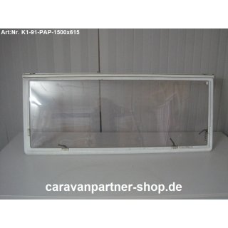 Knaus Wohnwagenfenster 150 x 61,5 bzw 63 gebraucht Roxite 94 D399 (zB Azur 590)