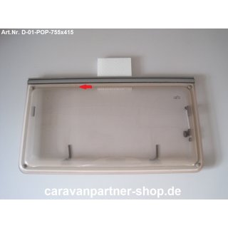 Dethleffs Wohnwagen Fenster ca 75,5 x 41,5 gebraucht Polyplastic Roxite PMMA 001745