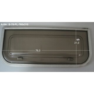 Bürstner Wohnwagenfenster ca 76 x 31 gebraucht (Planet)  (Ausstellfenster/Aufstellfenster)