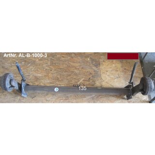 Alko Achse B1000-3, 1000kg gebraucht, ca 194 cm (Fettkappe zu Fettkappe) bzw 134,5cm (zwischen den Aufnahmen) (Plakette grün oder rosa)