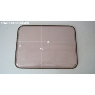 Bürstner Wohnwagenfenster ca 68 x 50 gebr. (Roxite 80 D401) - Sonderpreis - zB Microrisse oder Kratzer oder WindowColors oder bauchig